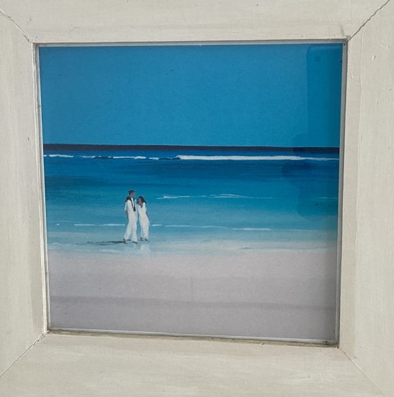 Wide White Wooden Frame just Print